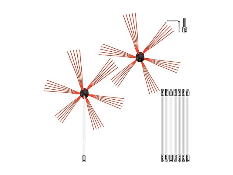 Chimney Sweep Kit 26FT Length, Chimney Brush Kit - Image 1