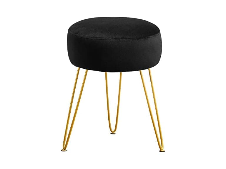 Lue Bona Black Vanity Stool - Image 1