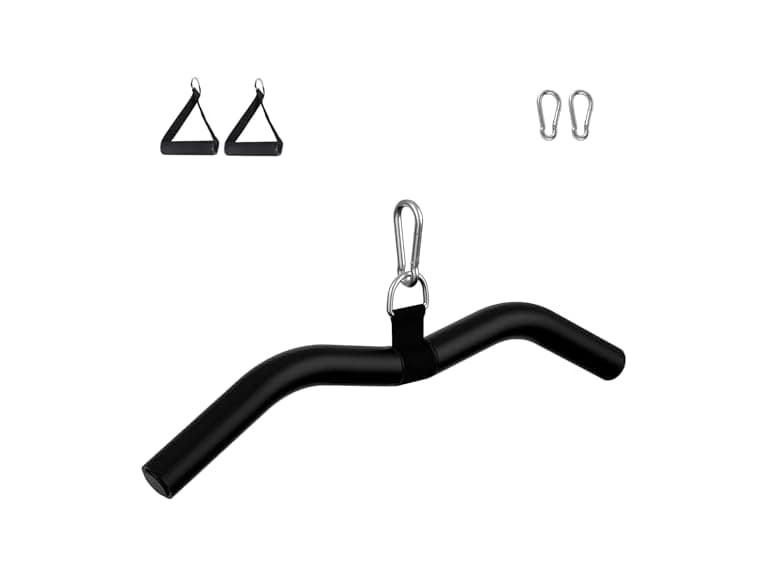 19" Lat Pulldown Bar with Non-Slip EVA Handles - Image 1