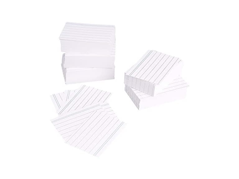 Amazon Basics A8 Ruled Index Cards, 1000 - Image 1