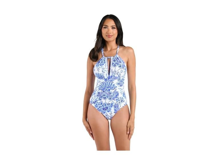 La Blanca Women High Neck Keyhole Mio One Swimsuit (16) - Image 1
