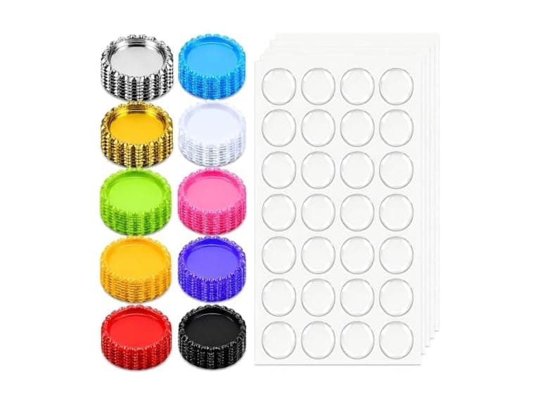 Btl Caps for Crafts 100 Pack Flat Crown Caps - Image 1