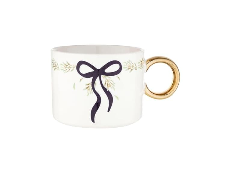 Santa Barbara Design Studio Coffee Mugs - 16-Ounce, Purple Bow - Image 1