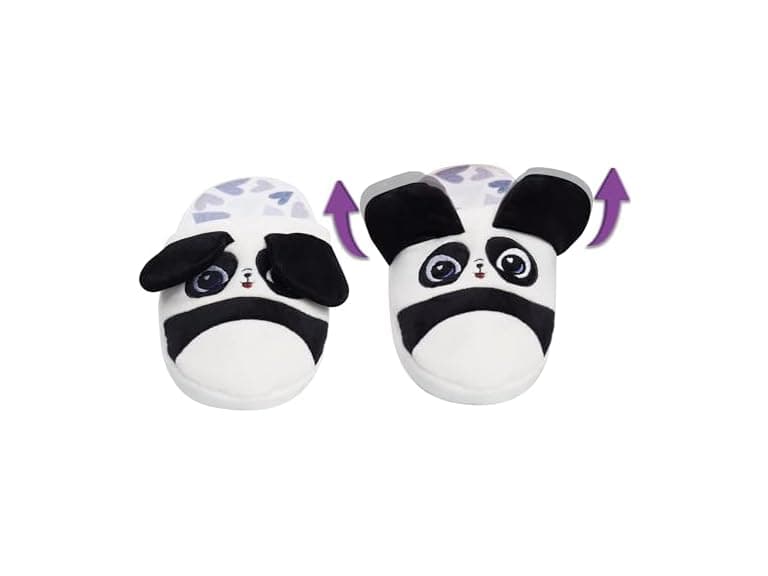 Flipeez Flipeez Slippers, Panda, Medium - Image 1