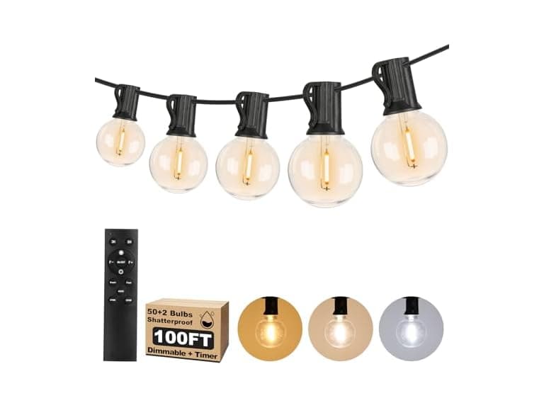 Bosceos 100FT G40 Outdoor String Lights - Image 1