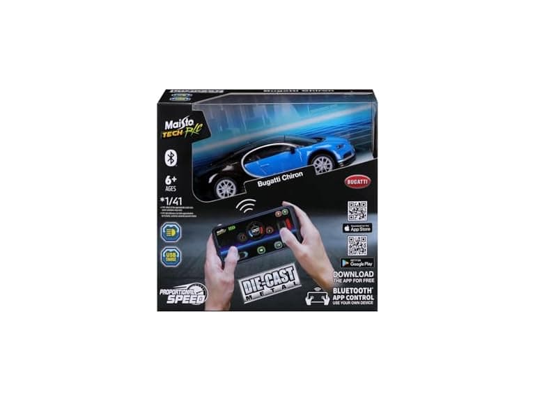 Maisto Tech R/C 1:41 Mini Metal Bugatti Chiron - Image 1