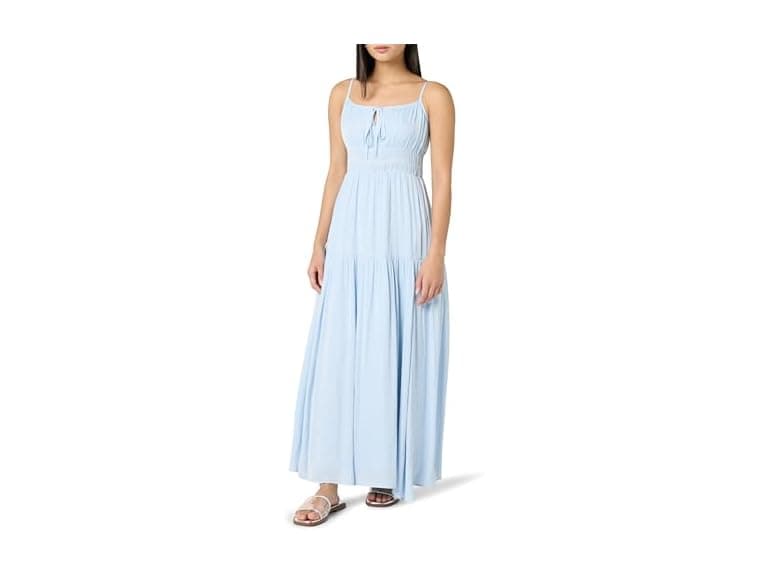 The Drop Women Tavia Tie-front Tiered Maxi Dress - Image 1