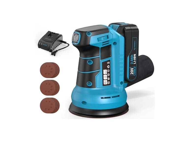 TILSWALL USPTWOS01 Cordless Orbital Sander Blue - Image 1