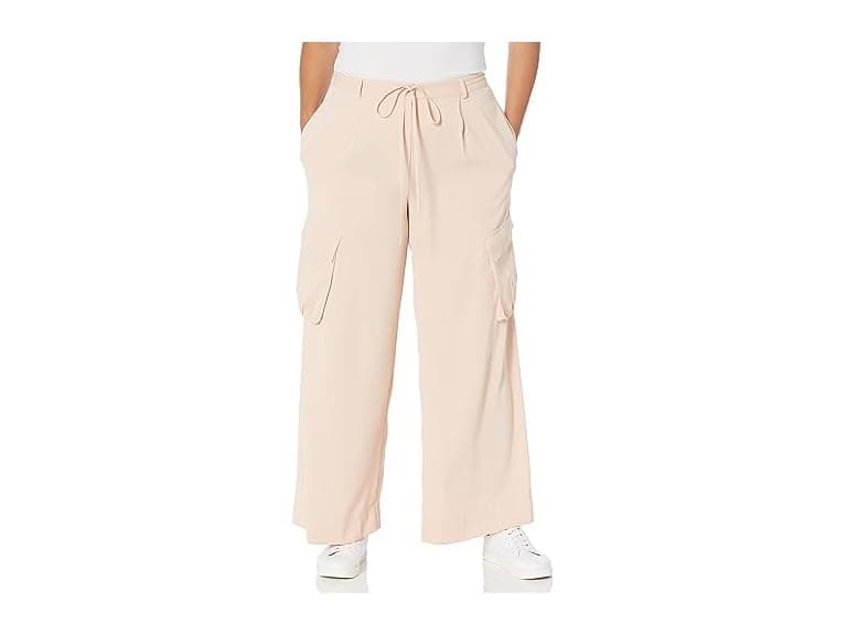 The Drop Antique Rose Satin Cargo Pants - Image 1
