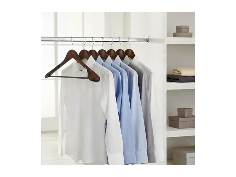 Suptinwear Wide Shoulder Wooden Suit Hangers 6 Pack - Image 1