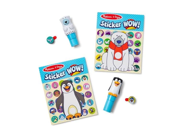 Melissa & Doug Sticker Wow!® Winter (Polar Bear and Penguin) - Image 1