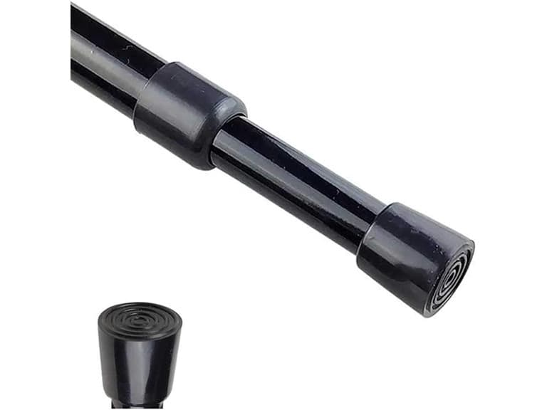 Black Spring Tension Curtain Rods 4-Pack - Image 1