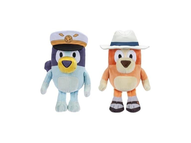 Bluey Plush 2-Pack Captain & Holiday - Image 1