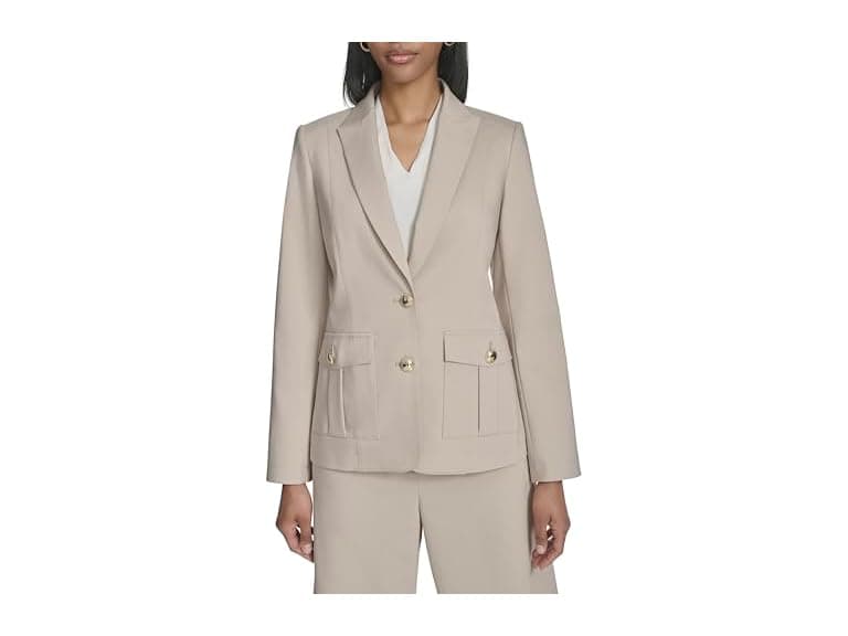 HALSTON Women (8) Two Button Compression Blazer - Image 1