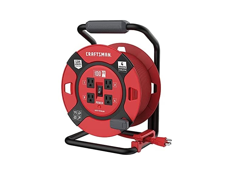 CRAFTSMAN Cord Reel 100ft 14AW With 4 Outlets - Image 1