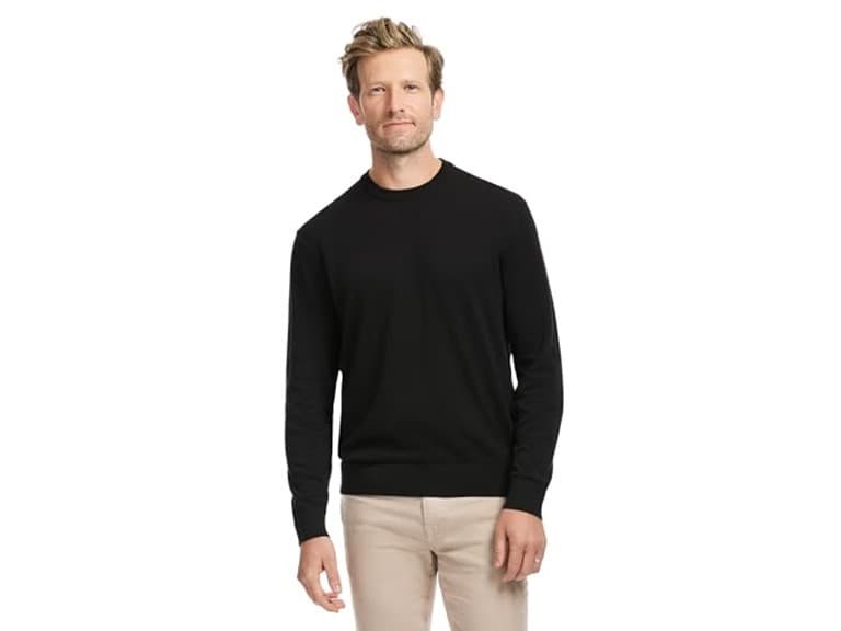 SAKS Fifth Avenue Mens Jersey Stitch Crewneck - Image 1