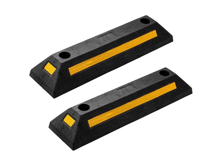 Zone Tech Heavy Duty Rubber Parking Guide - 2 Pcs - Image 1