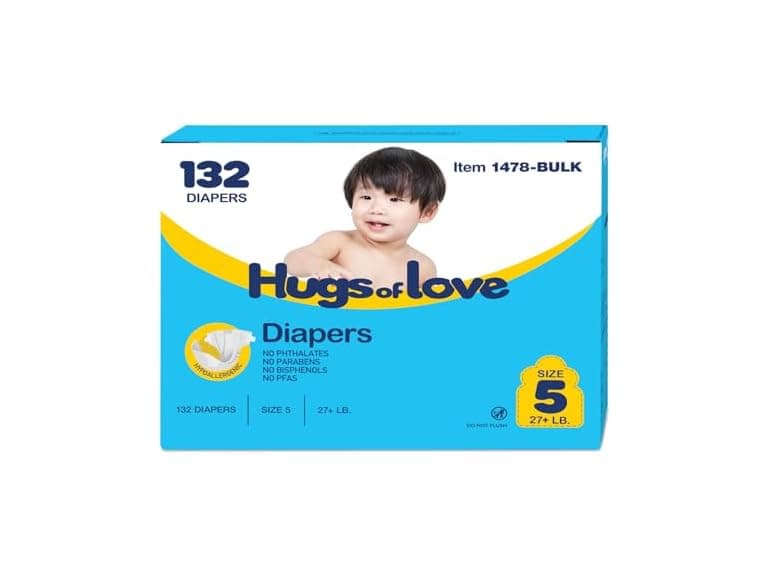 Dynarex Hugs-of-Love Diapers Sz5 132ct - Image 1