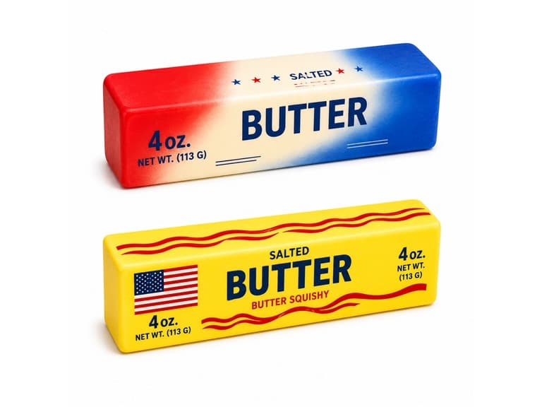 2-Pack Mystery USA Butter Squishy - Image 1