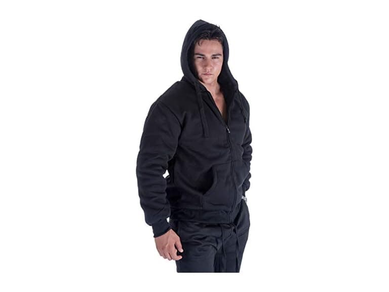 LeeHanTon Sherpa Lined Hoodie Mens Zip U - Image 1