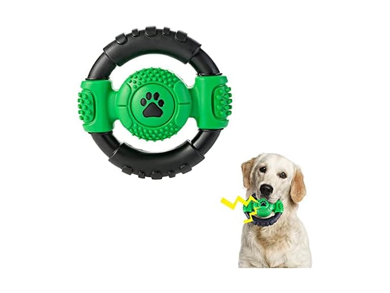 CSDKFCG Squeaky Dog Toys,Steering Wheel Shape - Image 1