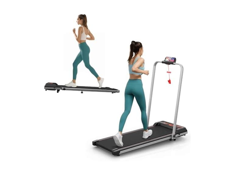 NAYSAYE Walking Pad Treadmill, black with screen - Image 1