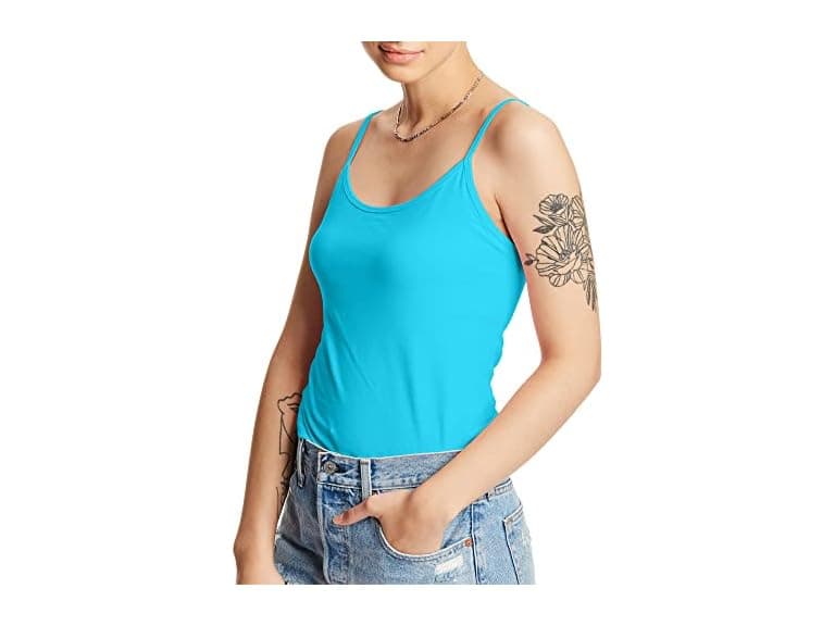 Hanes Women (XXL) Stretch Cotton Cami Built-In Bra - Image 1