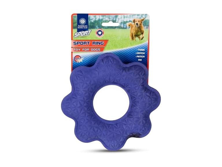 American Kennel Club AKC Sport Wavy Ring Dog Chew Toy - Image 1