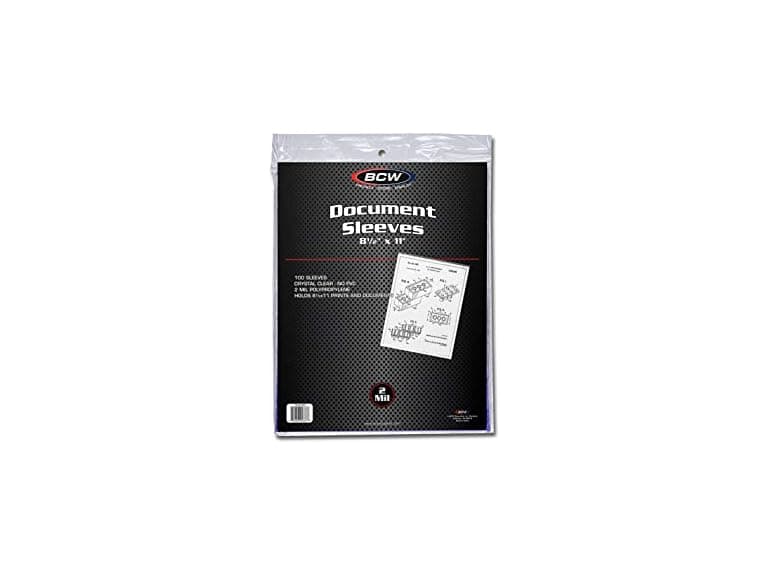 BCW Document Sleeves 8.5 x 11 - Image 1