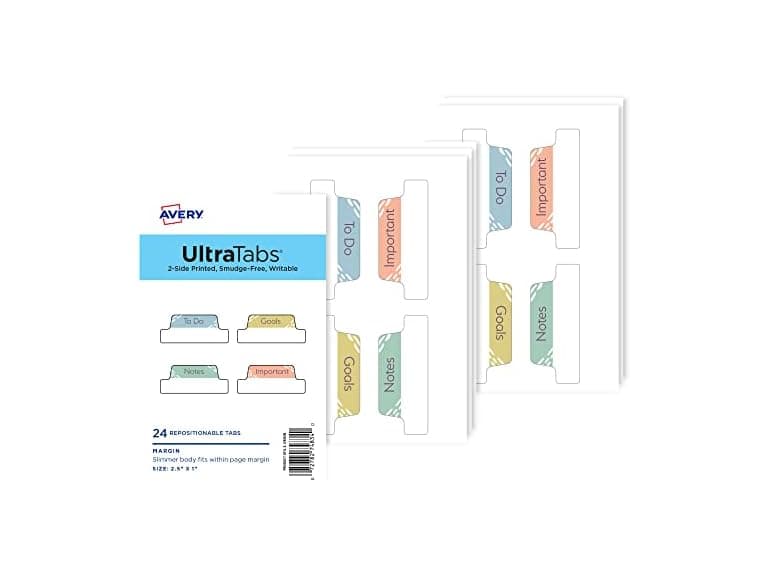 Avery Ultra Tabs, Margin Tabs, Planner - Image 1