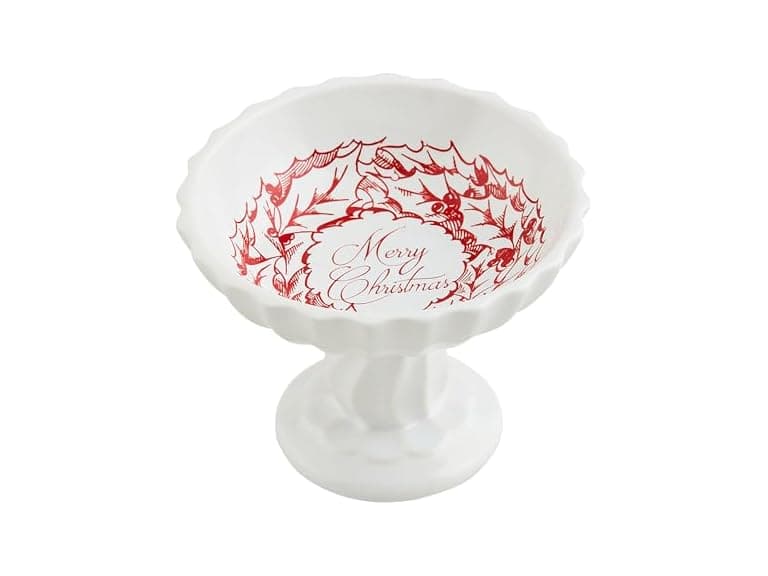 Mud Pie Pedestal Candy Dish, Wreath - Image 1