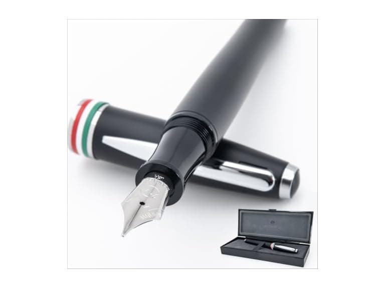 Monteverde USA Aldo Domani Italia Fountain Pen Matte Black - Image 1