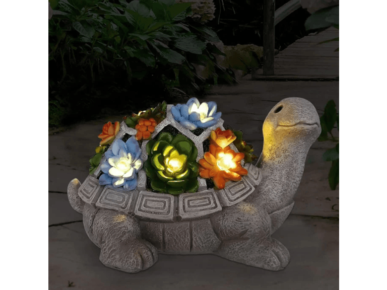 Hakol Solar Garden Outdoor Statue Turtle - Image 1
