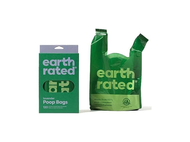 120Ct Earth Rated Dog Poop Bags with Handles - Image 1