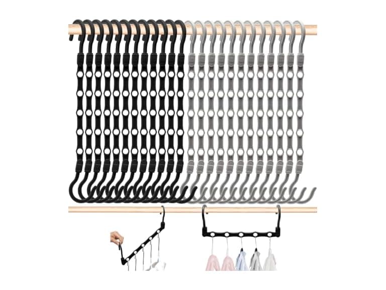 HAOWWLAI 24 Pack Space Saving Hangers - Image 1
