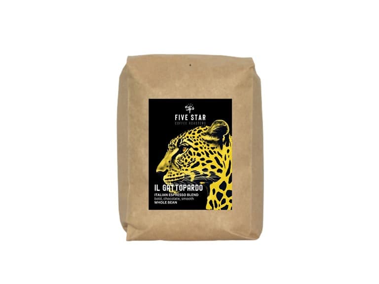 (5lbs) Five Star Coffee Roasters Whole Bean Gattopardo - Image 1