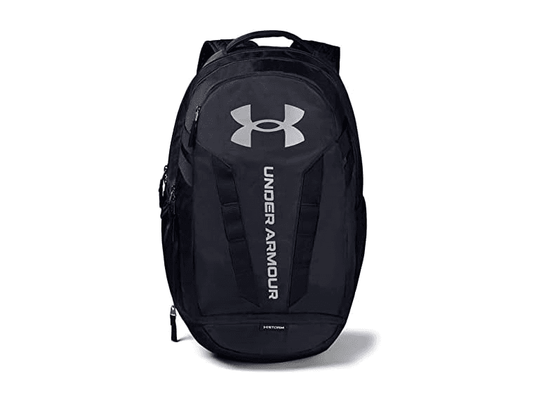 Under Armour Unisex Hustle 5.0 Backpack, Black/Silver - Image 1
