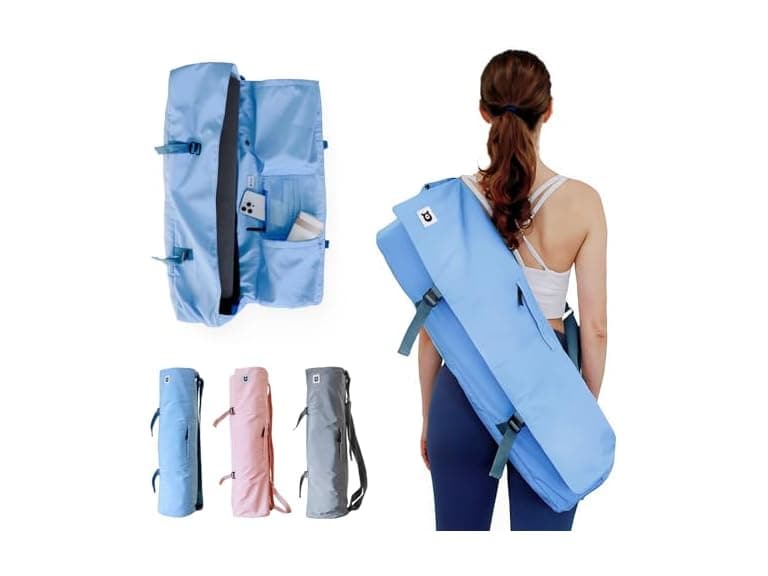 Tumaz Padded Yoga Mat Bag Powder Blue - Image 1