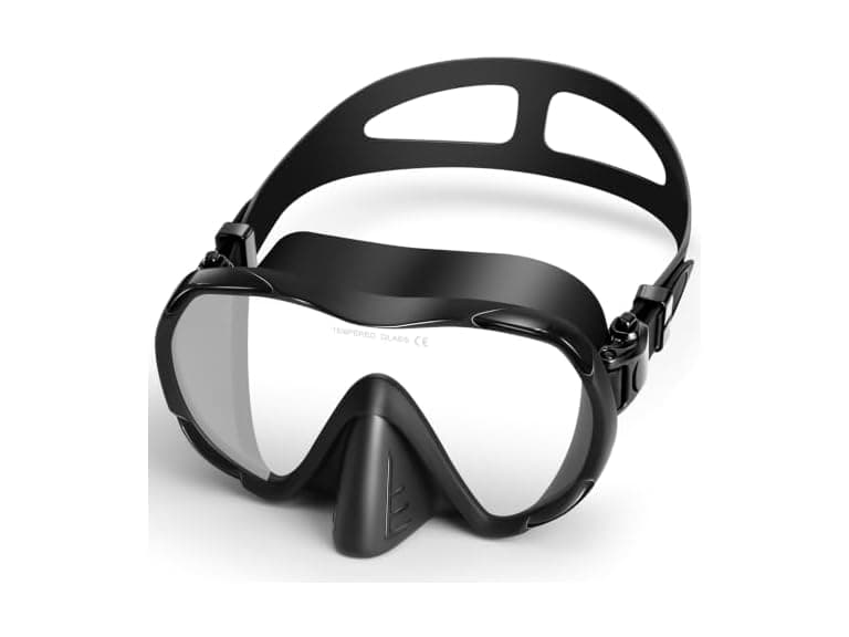 Adult Swim Goggles with Nose Cover- Black - Image 1