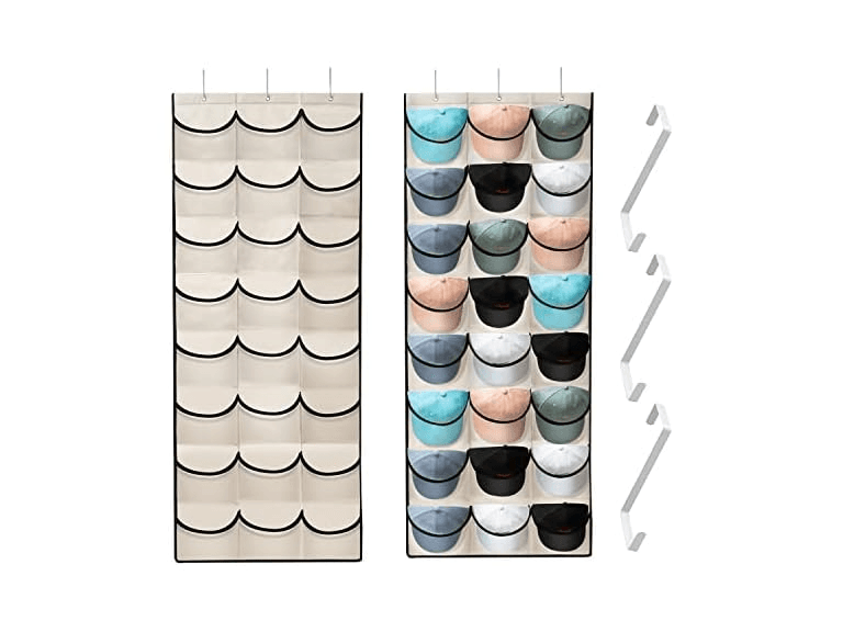 24 Pocket Over Door Hat Organizer - Image 1