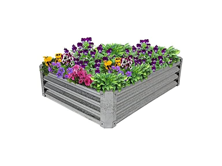 Sunnydaze 48" Steel Raised Rectangle Garden Bed - Image 1