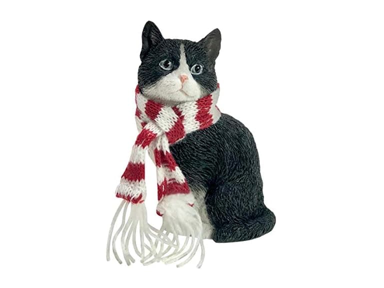 Sandicast Shorthair Tuxedo Cat with Red - Image 1