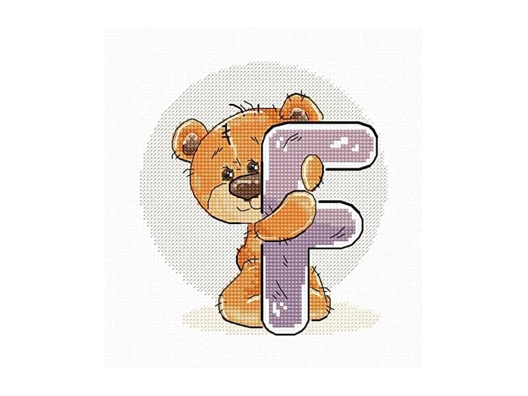 Letter F Cross Stitch Kit Luca-S - Image 1