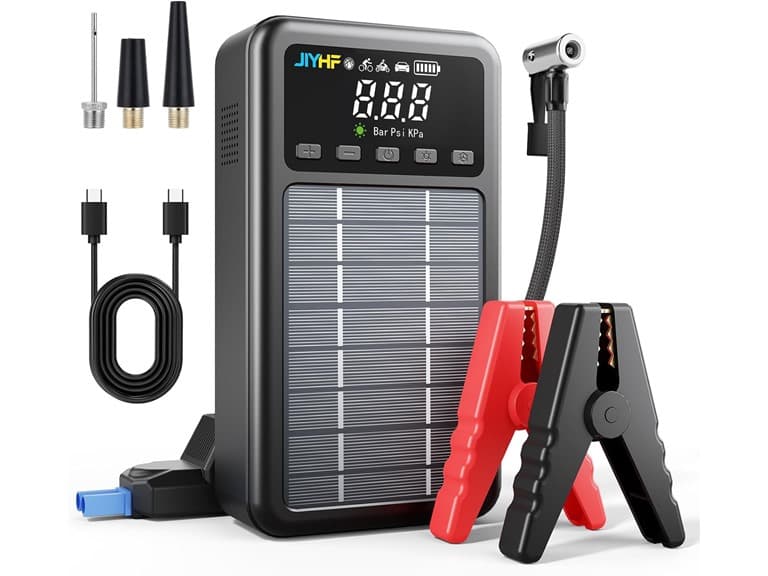 JIYHF 3000A Jump Starter with Air Compressor - Image 1