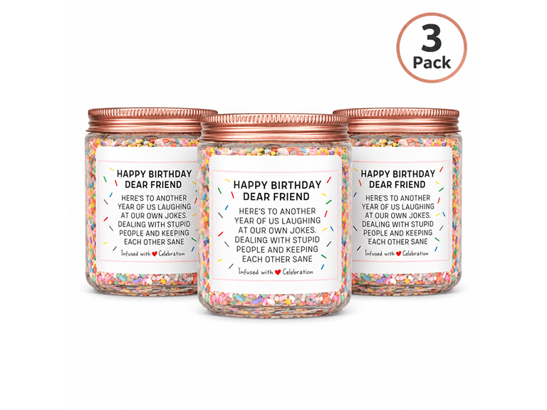 Happy Birthday Vanilla Candle 3-Pack - Image 1