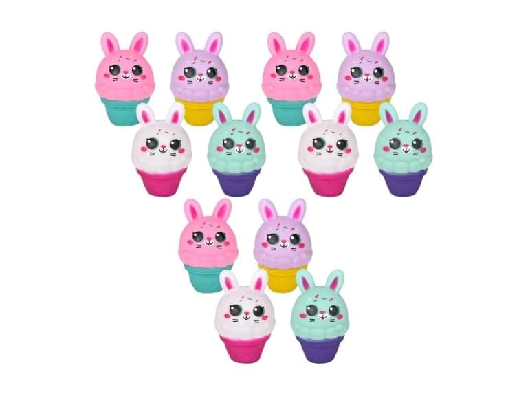 Assorted Color Squish & Stretch Easter Ice Cream Bunny - Image 1