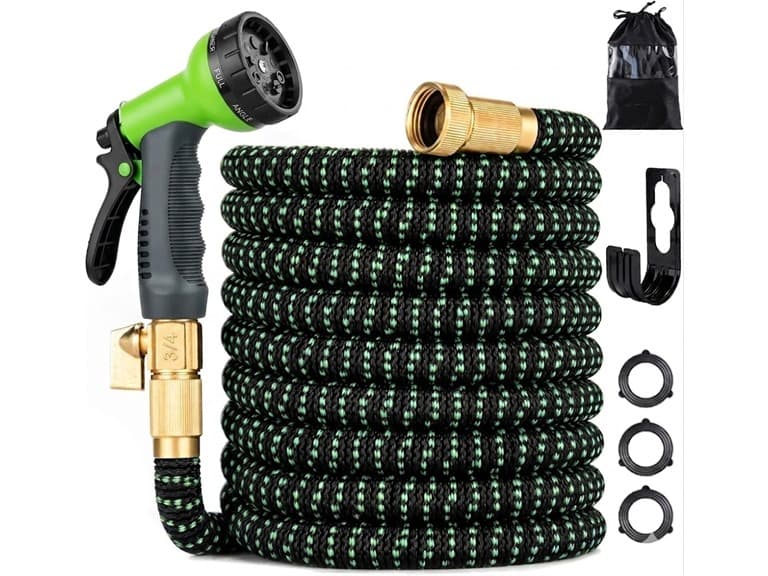 100ft Expandable Garden Hose w/ Nozzle - Image 1