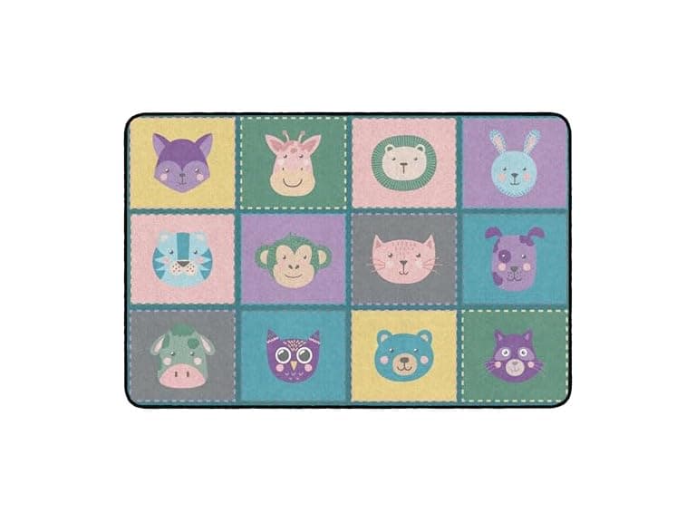 Flagship Carpets Animal Blocks Classroom Educational Area Rug - Image 1