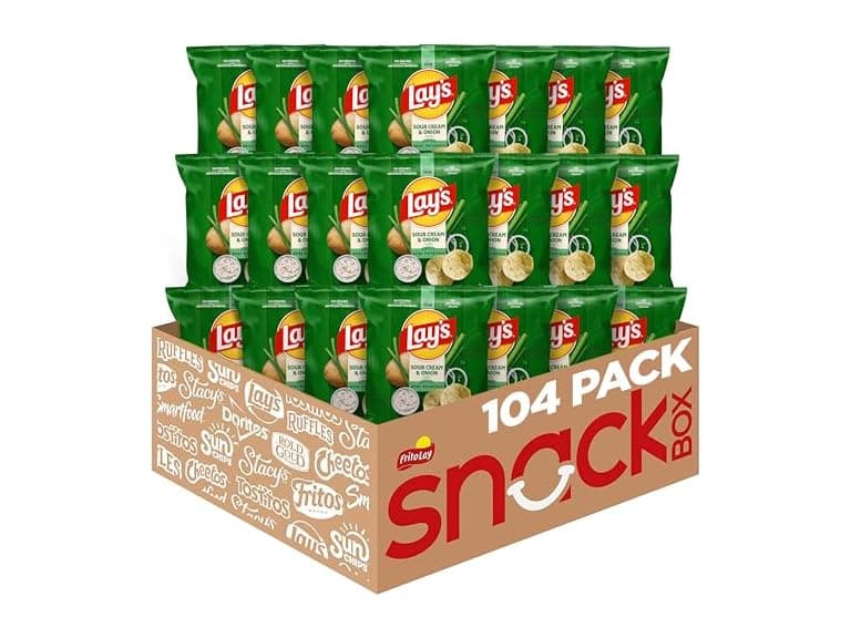 Lays Potato Chips Sour Cream and Onion 104pk - Image 1