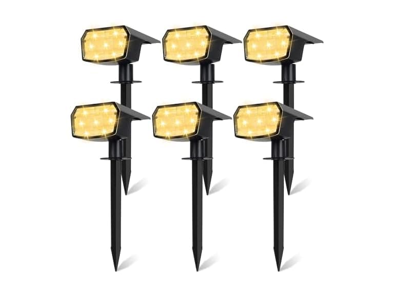 Sucolite 6-Pack Solar Spot Lights, Warm White - Image 1